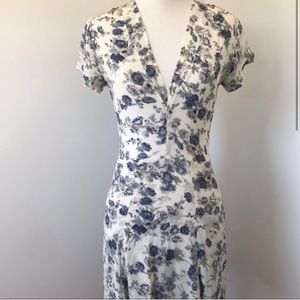 Reformation floral blue dress size small